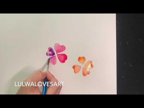 How to paint watercolorflowers for beginners -lulwalovesart