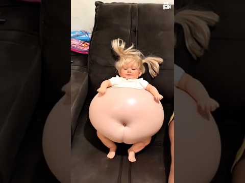 BEBÊ REBOR TA COM A BARRIGA INCHADA 🤣😱😍 CUTE BABYS BELLY GROWS 😂❤️😱😍 #shorts