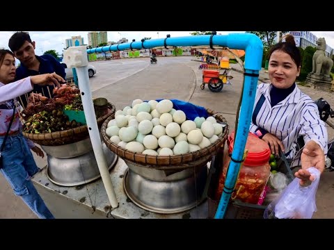 Amazing! Cambodian Street Food Tour @ Countryside Market & City - Snail, Crab, Fish Chicken & More