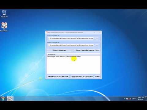 MS PowerPoint Compare Two Presentations Software
