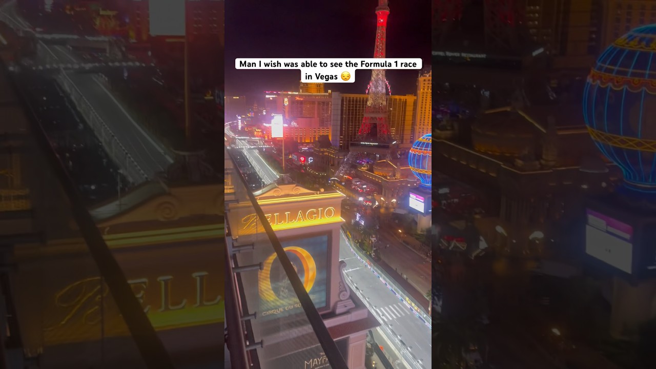Formula 1 Grand Prix Las Vegas hotel view 🏎️ #grandprix #formula1 #vegas #lasvegas