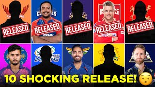 IPL 2024 : 10 SHOCKING RELEASE from all 10 Teams ahead of IPL 2024 Auction | Released Players List