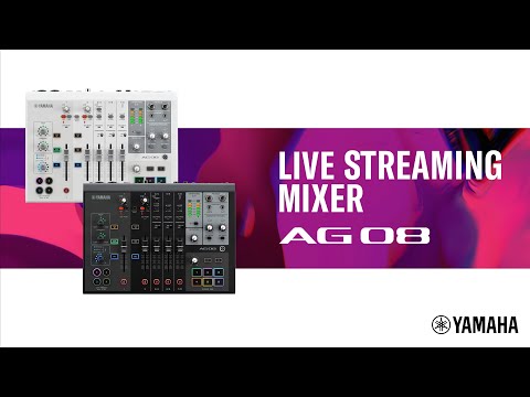 Yamaha AG08 8-Channel Live Streaming Loopback Mixer/USB Interface with Cubasis LE Suite (Black)