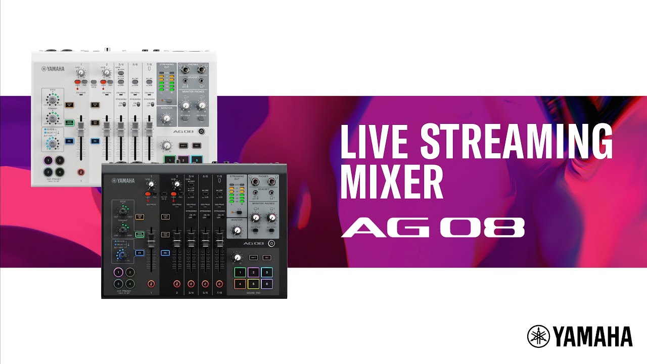 Yamaha Live Streaming Mixer: AG08 - YouTube