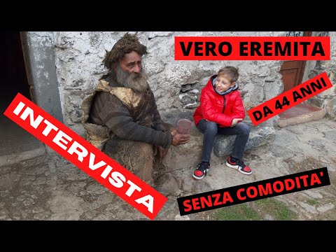 EREMITA VERO INVENTORE che VIVE SENZA NESSUNA COMODITA'  Flaminio #eremita #inventore #bergamo