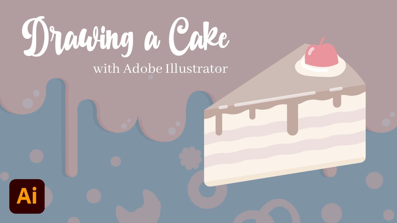 Drawing a Slice of Chocolate Cake with Adobe Illustrator