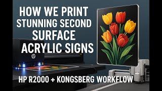 Reverse Printing on Acrylic Made Easy  HP R2000 + Kongsberg Router Table Demo
