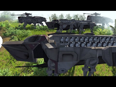 Realistic Clone Wars Troop Transports! - Men of War: Star Wars Mod Battle Simulator
