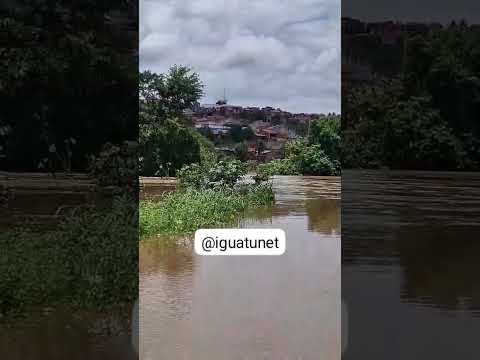 Muita água no rio Bastiões no município Tarrafa Ceará destino final açude Orós festa das águas
