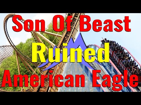 Kings Island Son Of Beast Ruined RMC American Eagle At Six Flags Great America
