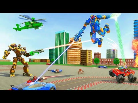 monster crane robot Car transporm 🚦🔴 Excavator robot - All levels android,ios gameplay HD