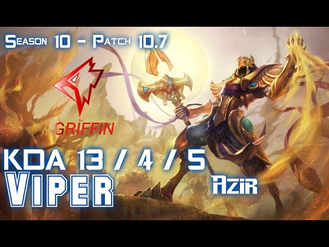 GRF Viper AZIR vs JINX Bot - Patch 10.7 KR Ranked