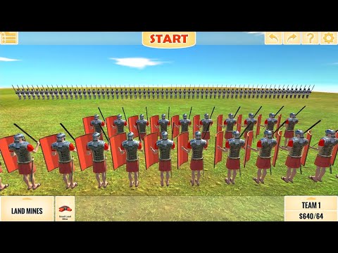 Army Battle - Romans VS Teutonic Knights. Animal Revolt Battle Simulator