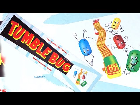  Board Game Archaeology #105 Tumble Bug by Schaper 1956 Race Game 