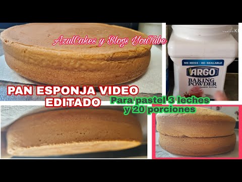 Pan Esponja A mi manera para PASTELES 3 leches