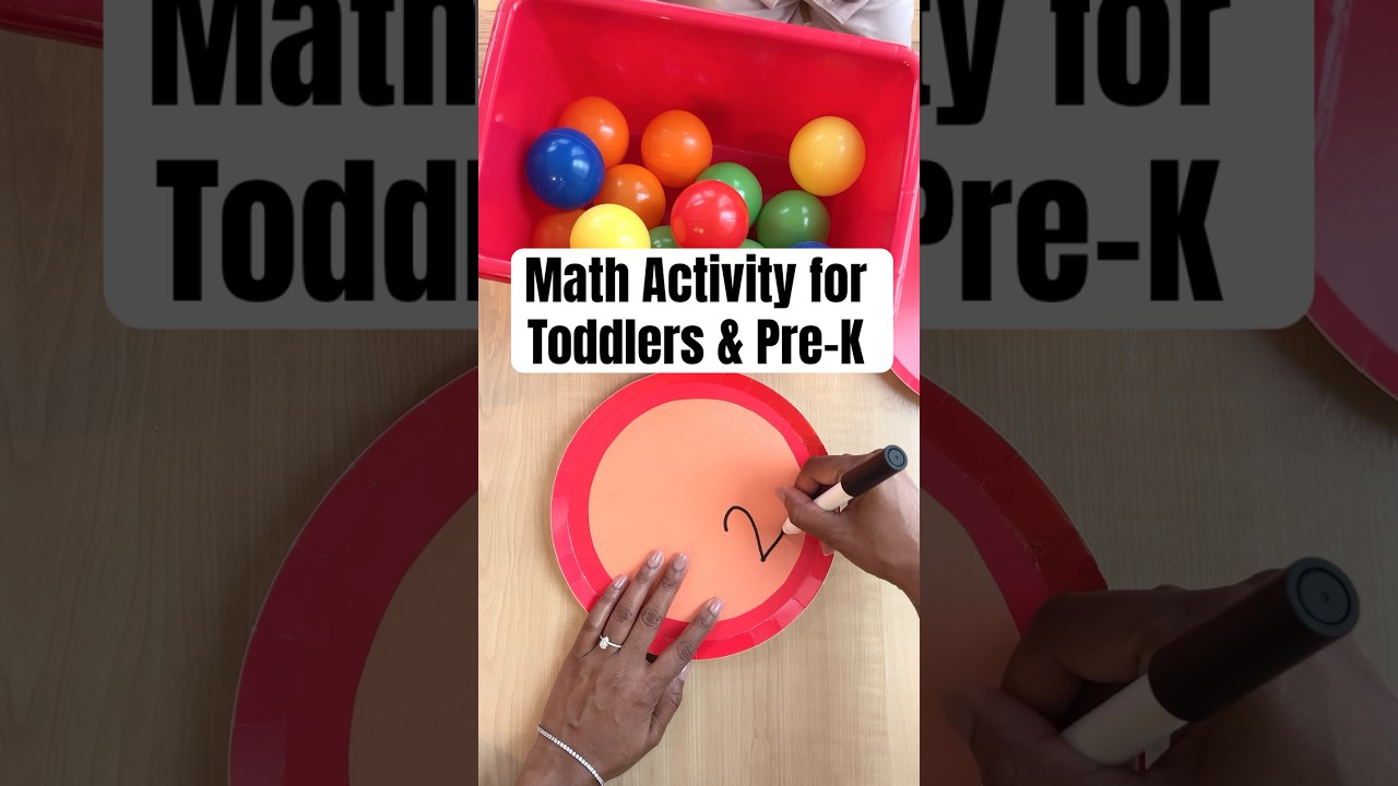 Easy DIY Math Activity for Early Childhood Education - Toddler Learning, Pre K Math