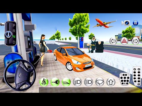 3d city gas station car refuel - 3d driving class funny driving android gameplay