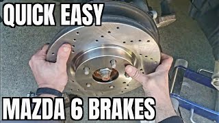 2014 2021 Mazda 6 Front Brake Pads Rotors How to Remove Install 2020 2019 2018 2017 2015 2016 2015