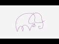 One Line Drawing #6 - Elephant