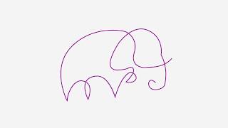 One Line Drawing #6 - Elephant