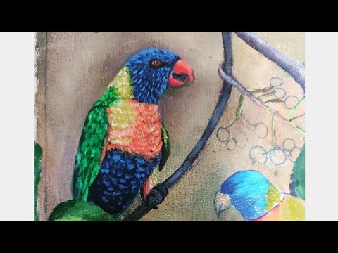 Bird's painting step by step.. Episode/3