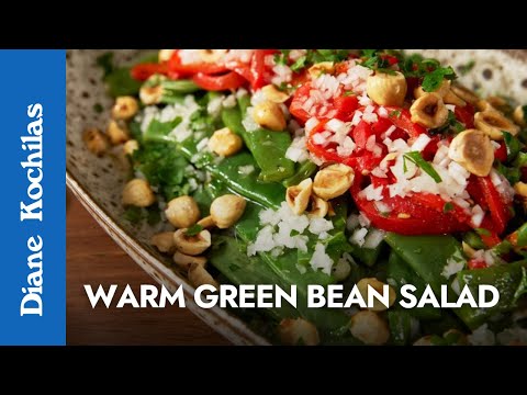 Warm Green Bean Salad With Chopped Onion And Hazelnuts