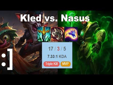 Kled vs. Nasus - The Yuumi incident. (Stream highlight)
