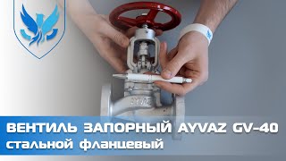 Вентиль сталевий фланцевий Ayvaz GV-40