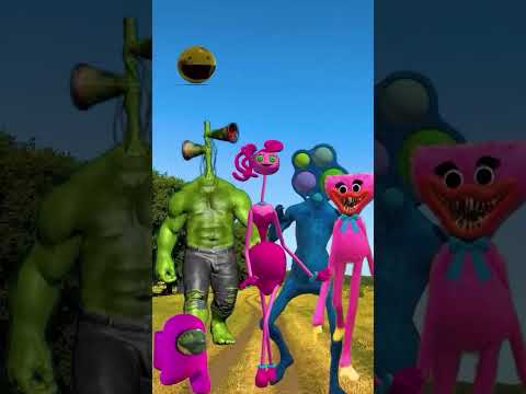 Hulk VS Long Leg VS Ice Cream 🍨 Cartoon Cat 🐱 Pac-Man 🐱Spider #sirenhead #shotrs #funny