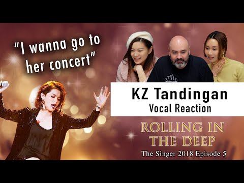 KZ Tandingan Reaction Rolling in the Deep (The Singer 2018 Episode 5)  – Vocal Coach Reacts