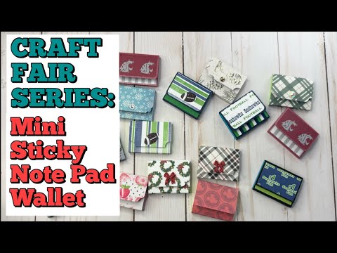 CRAFT FAIR IDEA : Mini Sticky Note Pad Wallet TUTORIAL | USE THOSE SCRAPS! Great Gift Giving Idea