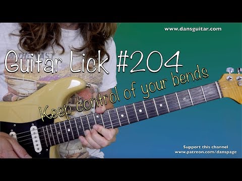 Guitar Lick 204 - Keep control of your bends + Linking the Pentatonic C#m