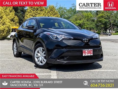 2019 Toyota C-HR LE in Black Sand Pearl at Carter Honda