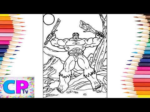 Hulk Coloring Pages/Hulk Shows His Power/RUD - Future/Justin Gamana & SVG - Universe[COPYRIGHT FREE]