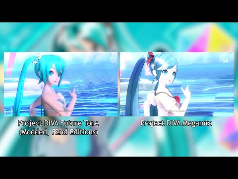 【Project DIVA Comparison】 Future Tone -F2nd Edition- vs. Megamix/MEGA39's (Part 1)