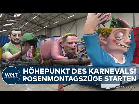 ROSENMONTAGSZÜGE: Höhepunkt des Straßenkarnevals! Jecken setzen Ampel in Fokus