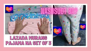 LAZADA FINDS MURANG PAJAMA SET OF 3 WOMEN COTTON PRINTED TRY ON ASSORTED BUNDLE PRESKO AT AFFORDABLE