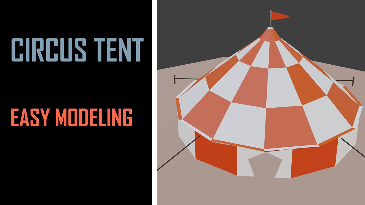 how to model circus tent in blender 2.81 [REAL TIME]