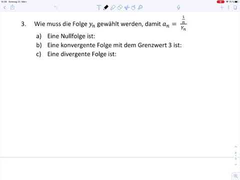 Übungsblatt1 Aufgabe 3 (Master) - Grenzwert einer Zahlenfolge