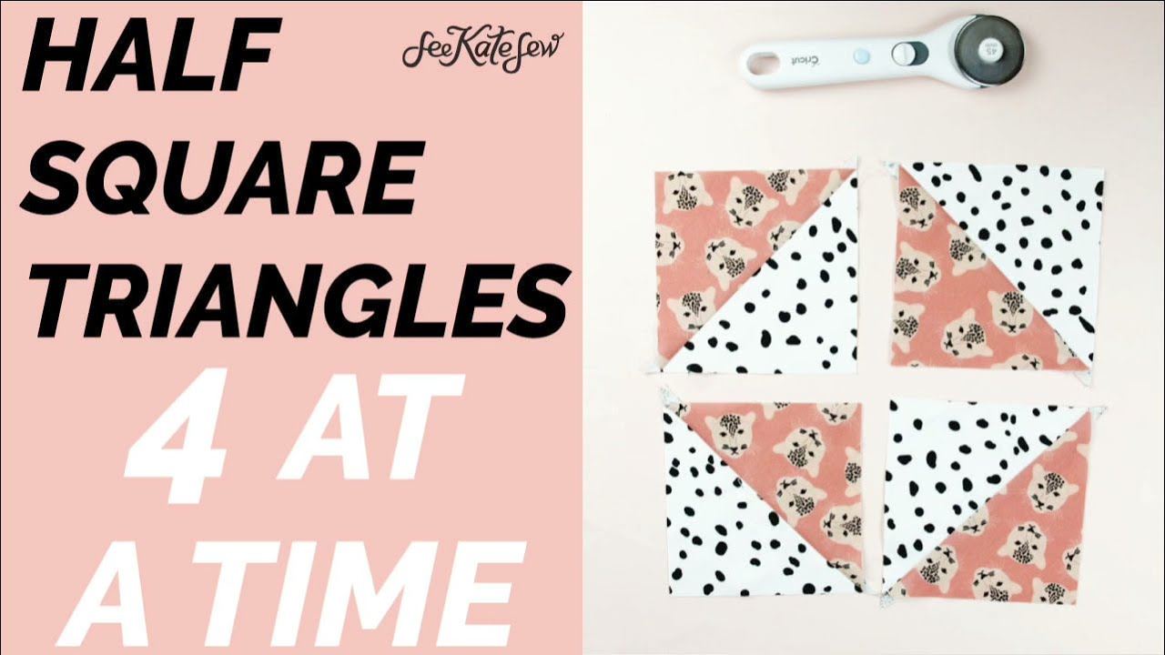 Half Square Triangles 4 at a time | Quilting 101 Cheat Sheet