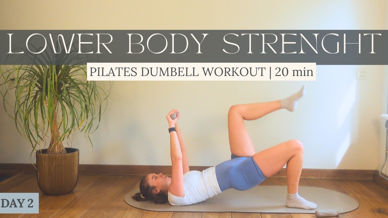 20 MIN Lower Body Pilates with Dumbbells | Glutes & Legs 