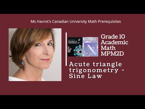 Grade 10 Acute triangle trigonometry - Sine Law