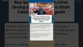 Jadi Tersangka Kasus Tudingan Ijazah Jokowi, Roy Suryo: Demi Allah Tidak Pernah Nedit Ijazah