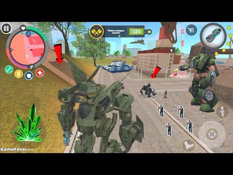 Rope Hero: Vice Town (Transformer Jet Airplane Fight Army)Jet Airplane in Power Tunnel - Gameplay HD