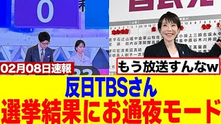 【爆笑】偏向報道を続けたTBS完全にお通夜状態ｗｗｗｗ高市政権300議席圧勝でコメンテーター沈黙の放送事故ｗｗｗｗ