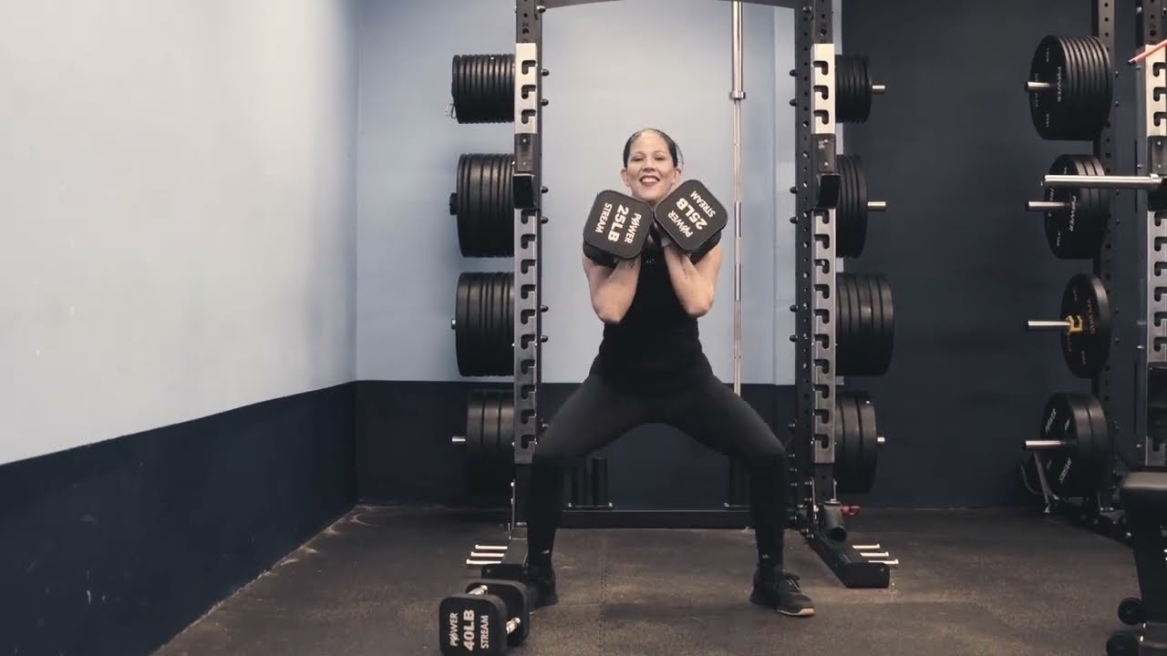 스퀘어 덤벨 프론트 스쿼트