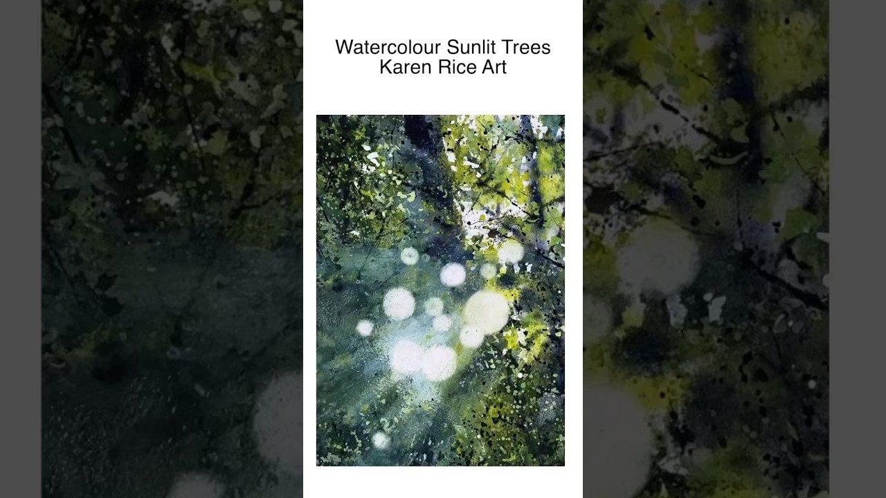 Sunlit Watercolor Trees Using Nita Engle’s Techniqes