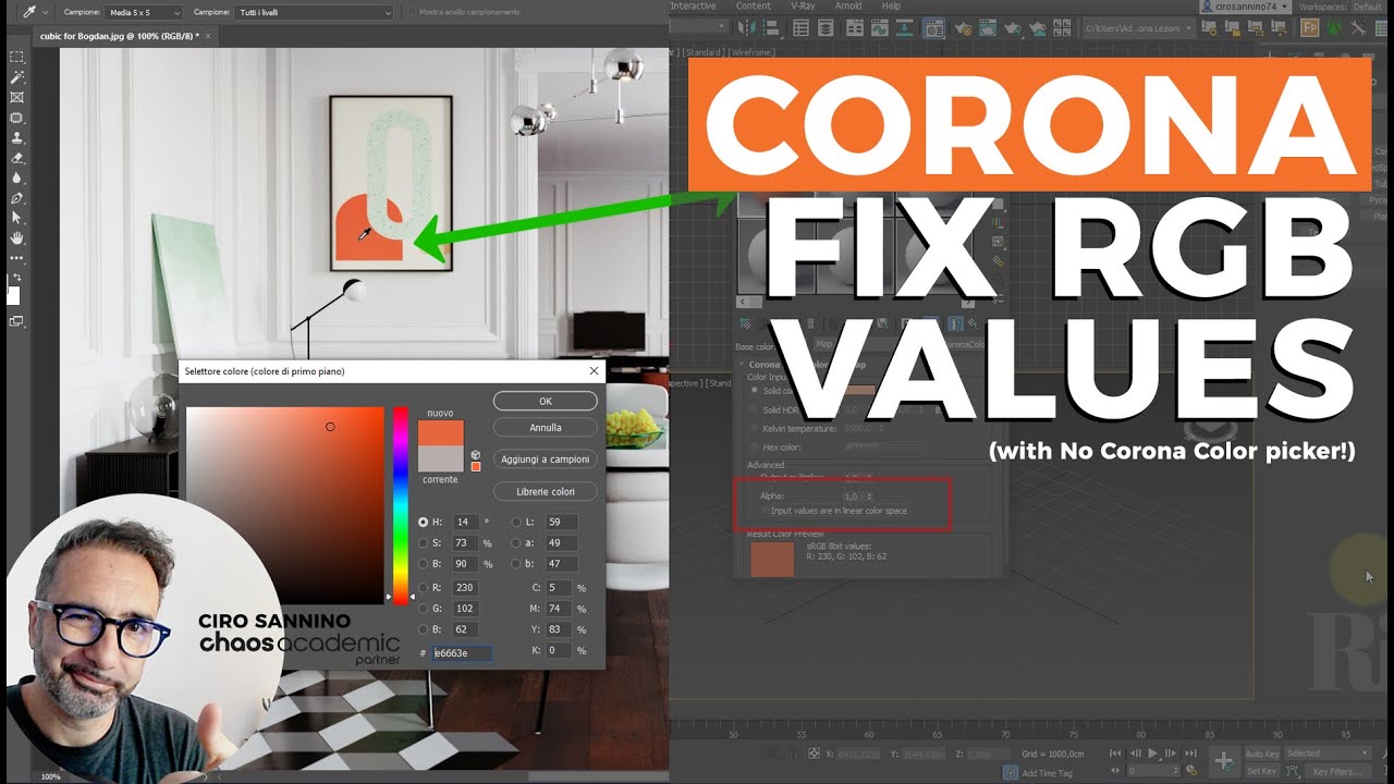 Corona Material RGB color doesn't match - Tutorial