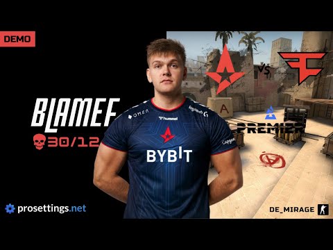 Astralis blameF (30/3/12) vs FaZe - de_mirage - 16-10 - POV DEMO & SETTINGS