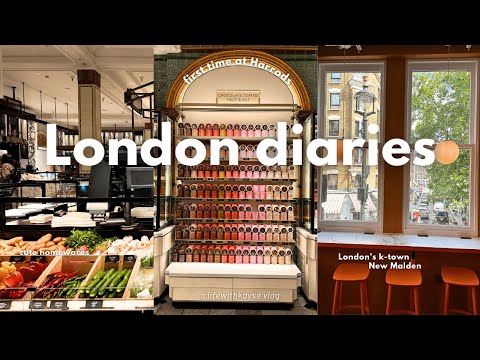London diaries | visiting New Malden k-town🍲 cute homeware finds🏡 my first Harrods adventure👑✨